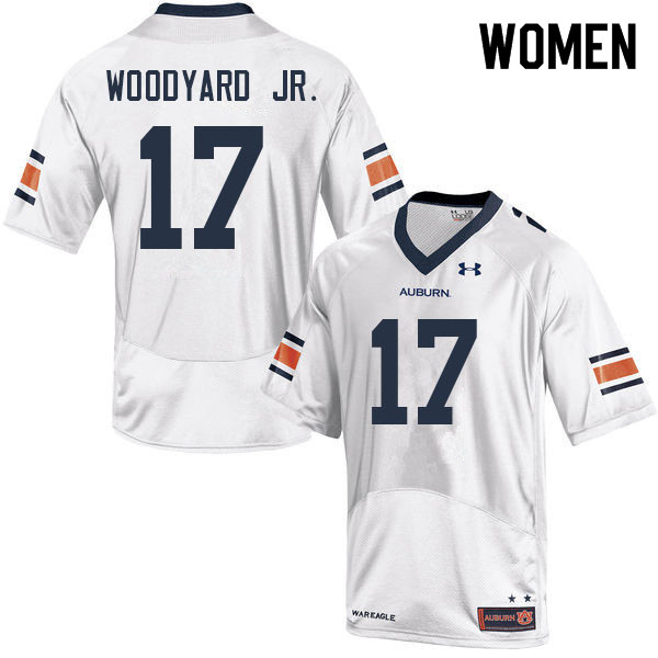 Auburn Tigers Women's Robert Woodyard Jr. #17 White Under Armour Stitched College 2022 NCAA Authentic Football Jersey NLM8774AX